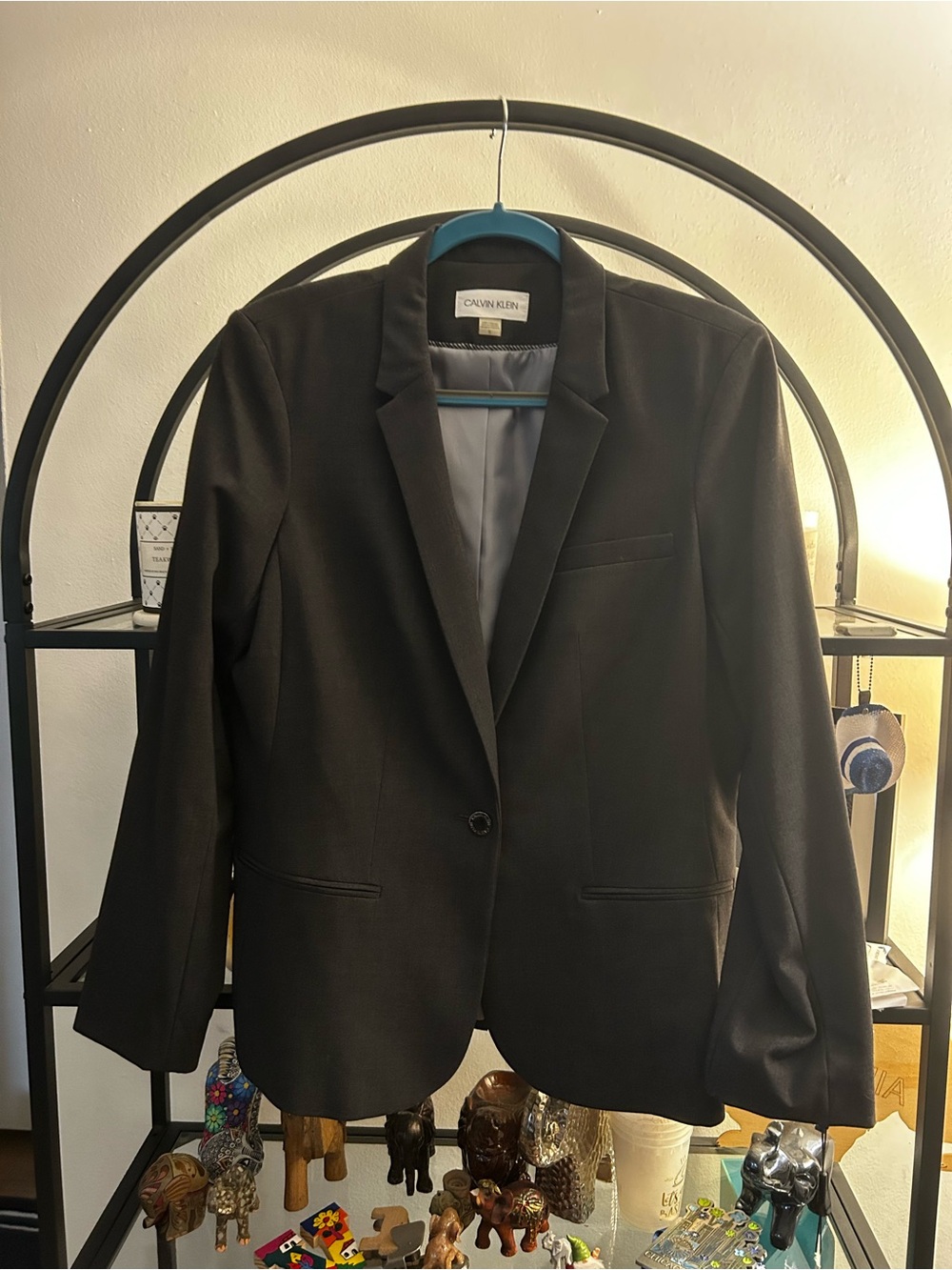 Calvin Klein Women’s Black Single-Button Blazer